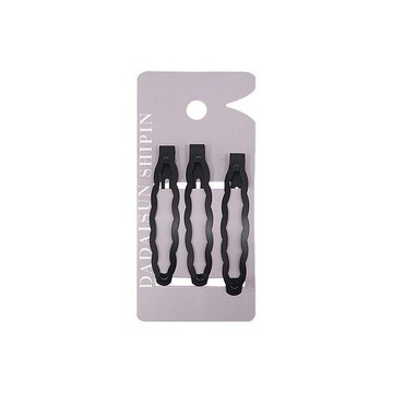 Dadaisun~黑色BB夾6cm-波浪(#070)3入  髮夾