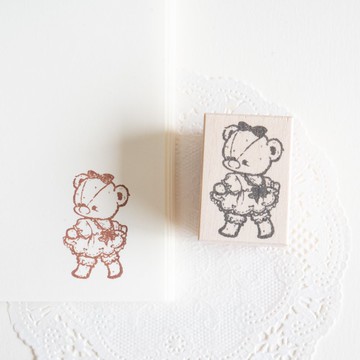 印章 - 滿是荷葉邊與蝴蝶結的泰迪熊