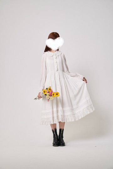 英倫少女 復古真絲洋裝連衣裙 秋款連身裙