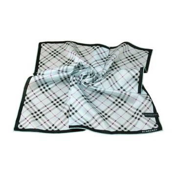 BURBERRY 經典斜格紋字母LOGO大帕領巾(薄荷綠系/58CM)