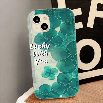 🚚台灣出貨🚚暈染水墨花朵適用蘋果iPhone17pro/16plus減震氣囊15promax/14創意13