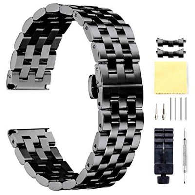時計バンドステンレス 腕時計ベルトメタル BINLUN ウォッチバンド 時計ブレスレット メンズ レディース 金属交換ベルト18mm、19m
