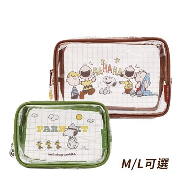 【HOUSUXI】史努比系列-透明防潑水收納包M/L(尺寸可任選)＜售價已折＞