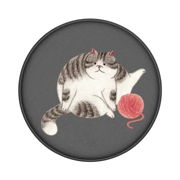 GRIP O (MagSafe 兼容） 黑 - Nyangsongi - 玩毛線的小胖貓