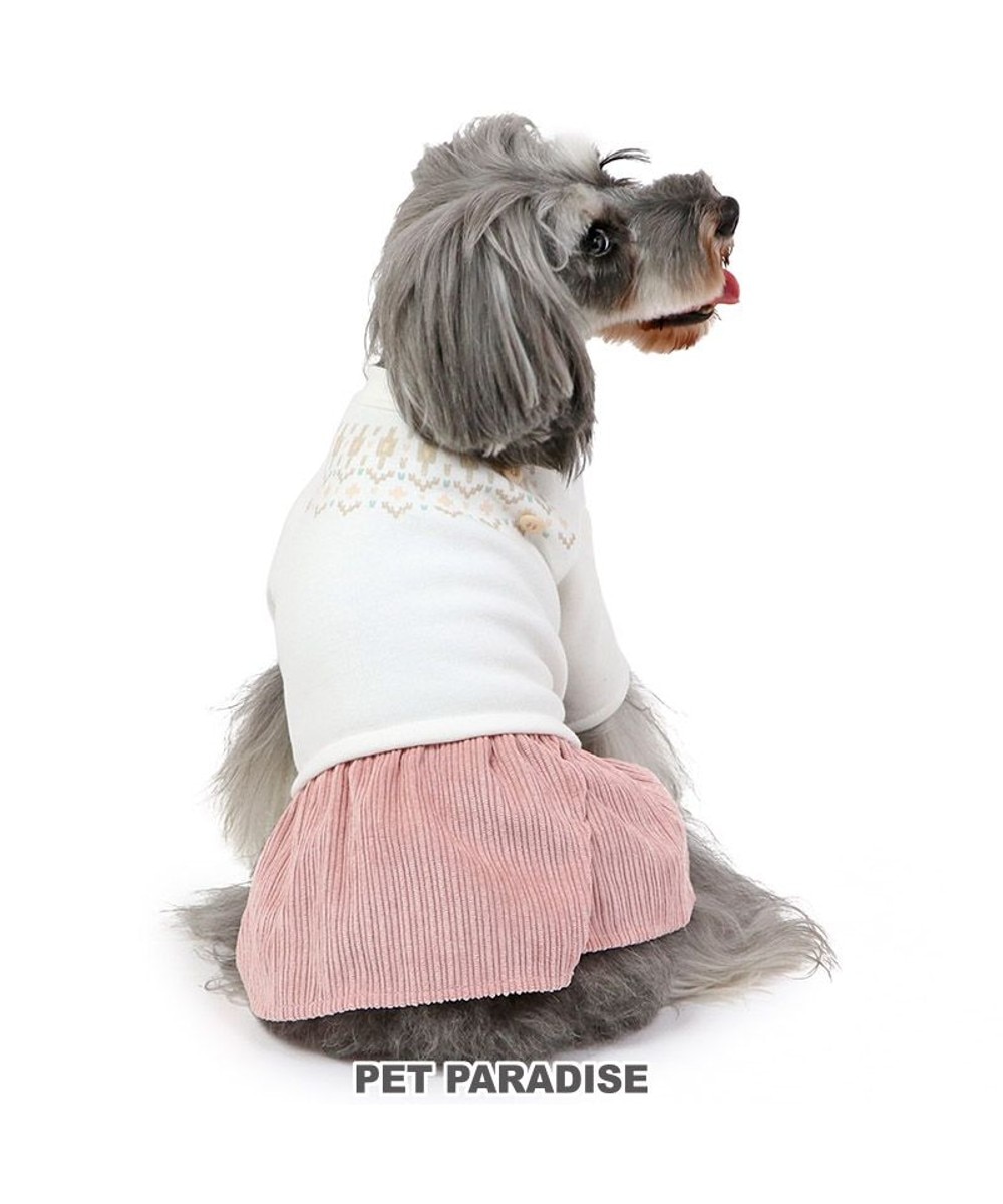 PET PARADISE> ペットグッズ ノルディック柄ワンピース ホワイト