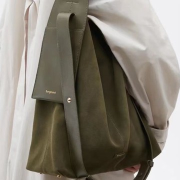 【Darling】韓系慵懶風包包2022秋冬新款大容量通勤麂皮絨磨砂百搭單肩斜挎包