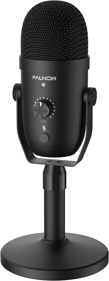 【日本代購】電容式麥克風USB麥克風PC麥克風單指向性PC遊戲麥克風降噪按鈕LED指示燈帶麥克風支架Skype 錄音直播YOUTUBE 遊戲實況適合居家辦公