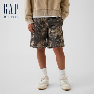 【GAP】兒童8吋網眼運動短褲-淺色迷彩(911028)