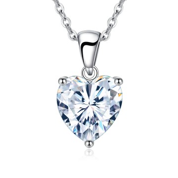 愛心項鏈・925純銀．純銀項鍊｜愛的蜜語．10MM．客製刻字