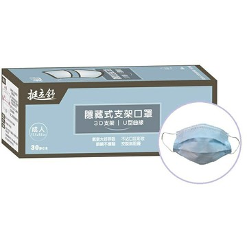 挺立舒 碩頂醫療防護成人口罩(未滅菌)30片/盒(淡藍) [大買家]