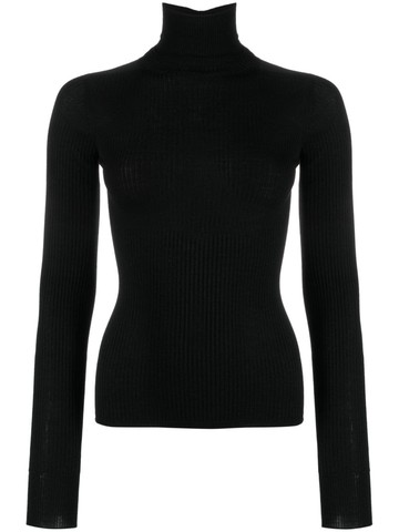 Sportmax - roll-neck virgin wool jumper - women - Virgin Wool - L - Black