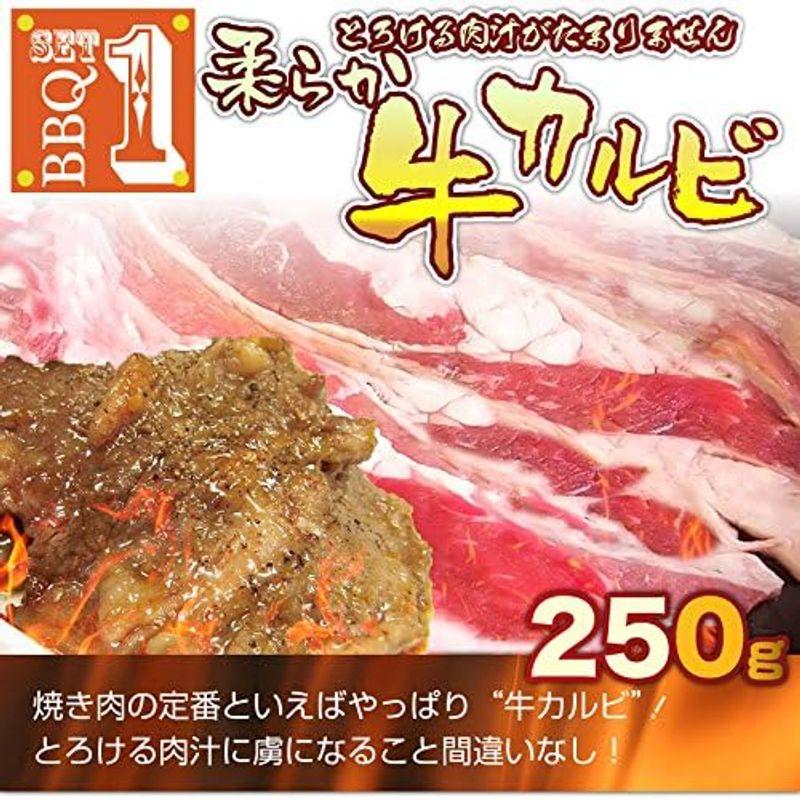 3種の焼肉カルビセット BBQセット