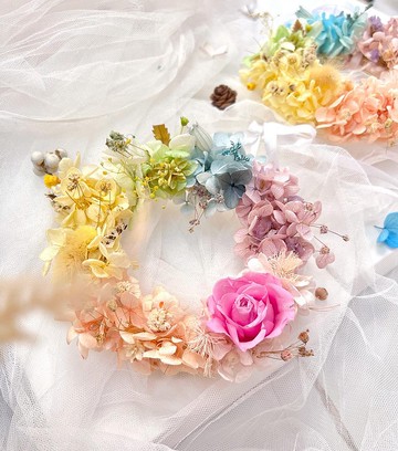 永生花花圈 永生花花圈  不凋花 永生花 乾燥花 禮物