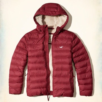 Hollister HCO 男 連帽外套 紅色 2032