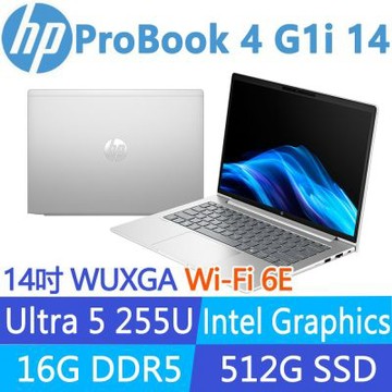 HP 惠普ProBook 4 G1i 14 14吋300nits商用筆電(U5 225U/16G/512G SSD/W11P/3年保/DM7W4PT)