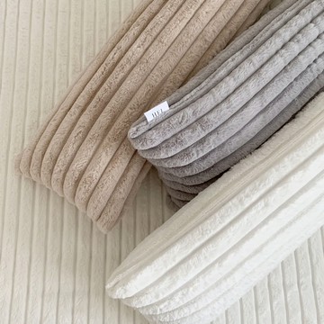 韓國 極致超柔 長型毛絨抱枕組 淺灰  30 x 100