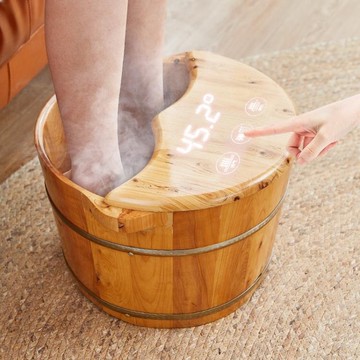 保溫足浴泡腳桶過小腿木質木桶家用泡腳神器泡腳盆洗腳盆木盆實木 雙12購物節免運免運