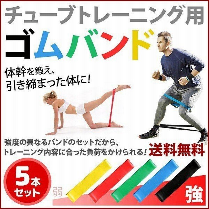 トレーニング ゴムバンド 筋トレ トレーニングチューブ インナーマッスル エクササイズバンド 強度別 5本セット 通販 Lineポイント最大0 5 Get Lineショッピング