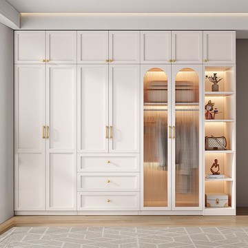 熱銷/免運 衣櫃/衣櫥/臥室 實木衣柜法式奶油風衣柜小戶型衣柜家用臥室出租屋多層衣柜輕奢櫥