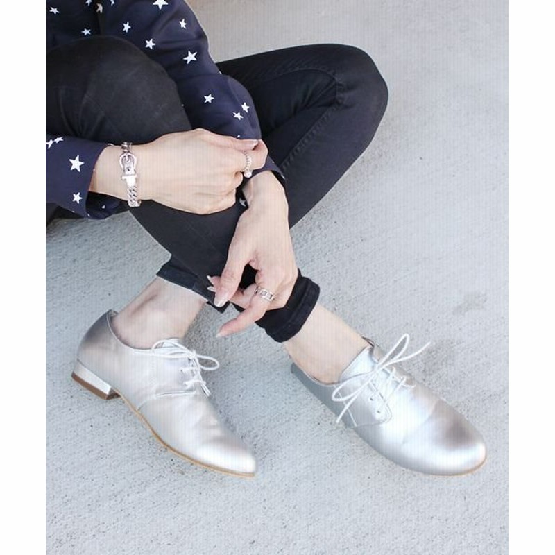 フィン レースアップシューズ レディース シルバー 24cm Fin 通販 Lineポイント最大2 0 Get Lineショッピング