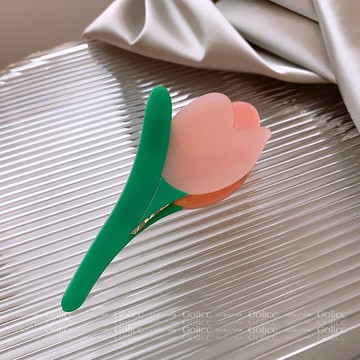 法式郁金香抓夾女醋酸發抓后腦勺發卡夾子頭飾韓國發夾鯊魚夾夏季