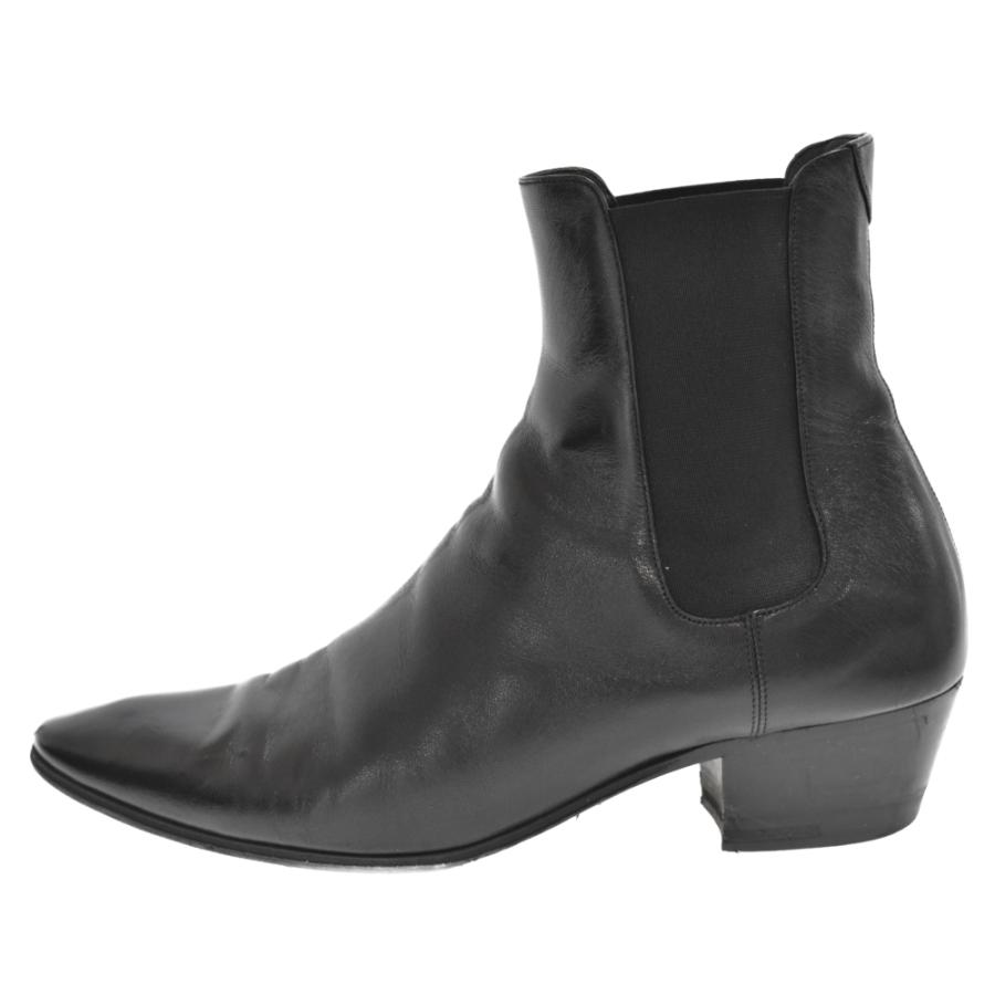 SAINT LAURENT PARIS サンローランパリ CLASSIC WYATT 40 BOOT 667623 クラシックワイアット サイドゴア チェルシーブーツ ブラック | LINEショッピング