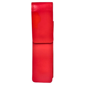 LIFE 日本製真皮筆帶，文具收納  紅色  1個