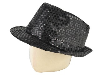 D-閃燈亮片舞會帽，萬聖節/派對用品/舞會道具/cosplay/角色扮演/紳士帽/聖誕節/表演/爵士/園遊會/校慶，X射線【W405990】