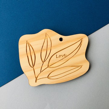 原木吸水杯墊/擴香吊飾/可客製文字