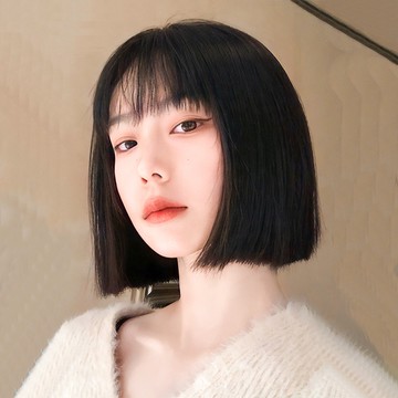 女假髮整頂真髮絲-修臉內彎齊髮尾短髮美髮用品2色74ah47【巴黎精品】