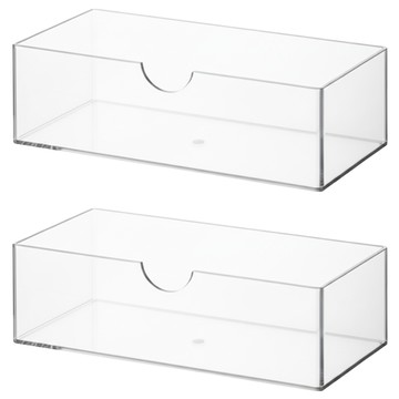 化妝品分格收納盒  透明色  2個