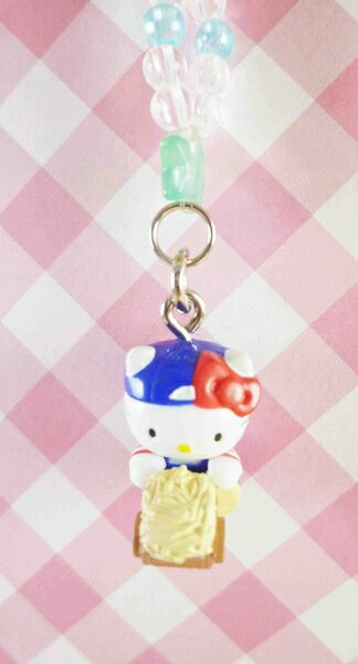 【震撼精品百貨】Hello Kitty 凱蒂貓~kitty限定版手機吊飾-根付(牧草珠珠)