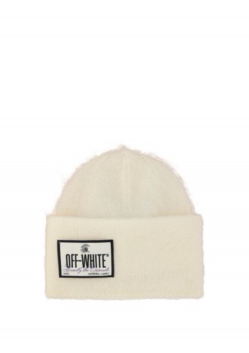 Off White - Label Beanie Hat - Womens - 80x120cm