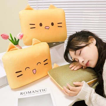 黃油餅干貓記憶棉午睡枕學生午睡枕趴睡辦公室趴趴枕午睡枕頭護頸