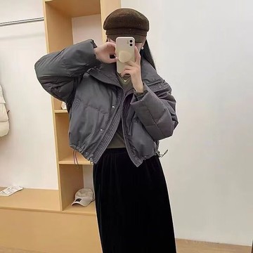 【小個子】145cm 小個子穿搭 棉服 免洗PU皮羽絨棉衣女 短款外套 冬季加厚麵包服 韓版防風 小個子外套 保暖外套
