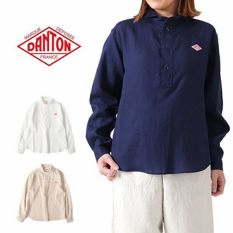 Danton ダントン 丸襟 プルオーバー リネンシャツ Jd 3564 Kls 麻 長袖シャツ レディース 通販 Lineポイント最大0 5 Get Lineショッピング