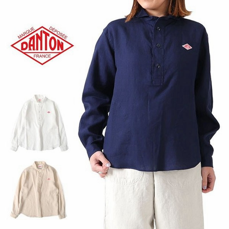Danton ダントン 丸襟 プルオーバー リネンシャツ Jd 3564 Kls 麻 長袖シャツ レディース 通販 Lineポイント最大0 5 Get Lineショッピング