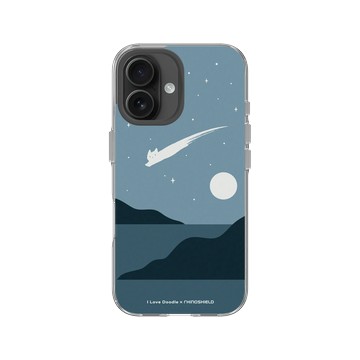iPhone 16 Clear 透明 - ilovedoodle (Lim Heng Swee) - Cat Landscape - Meteor 貓咪流星