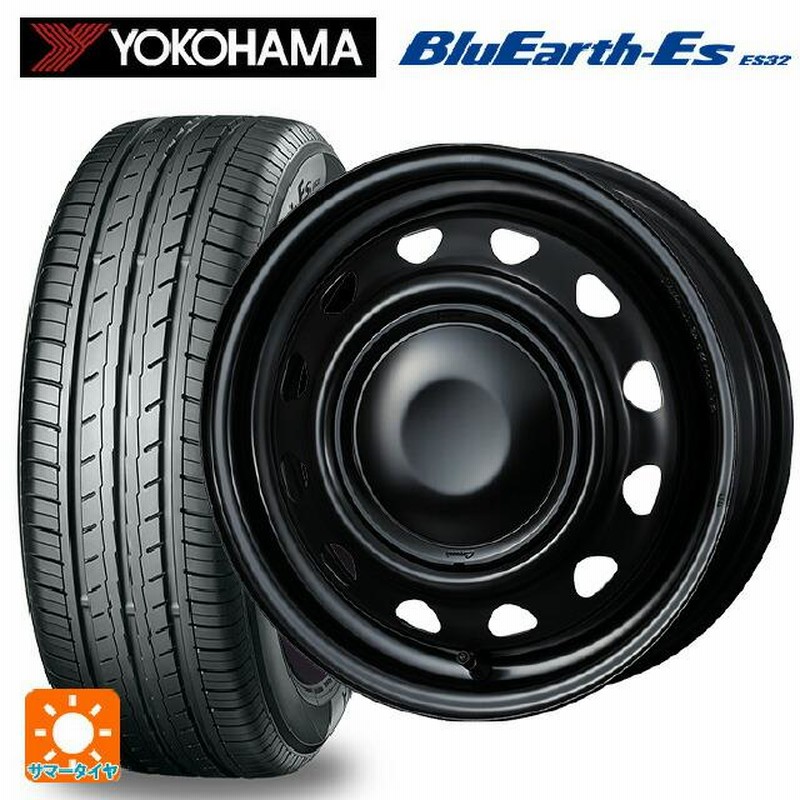 WEDS YOKOHAMA BluEarth-Es ES32 225/50R18 LEONIS TE BK/SC RED 18インチ 7J+47 5H-100  4本セット - タイヤ・ホイールセット