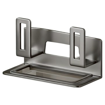 SUNORO 多功能壁掛式鍋蓋砧板架 19 x 8.3 x 8cm  灰色  1個