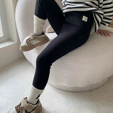 可愛萌娃~女童高彈加絨打底褲冬裝兒童百搭加厚保暖緊身褲寶寶洋氣休閒褲子 女童打底褲 加絨內搭褲 可外穿 保暖長褲