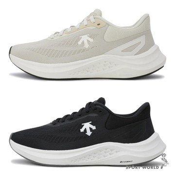 Descente 迪桑特 慢跑鞋 男鞋 女鞋 輕量 米/黑【運動世界】SR113RRN18-BEG0/SR113RRN18-BKWH