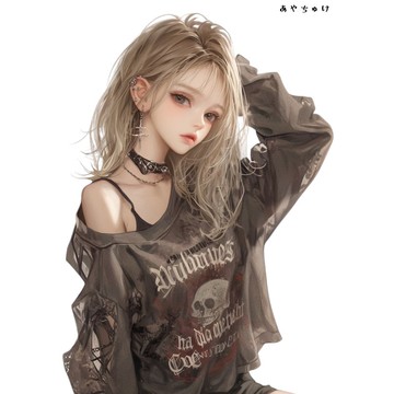 【10月新作5】07-094-0101 人物貼紙 輕龐克女孩