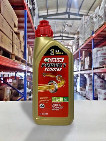 【4%點數】『油工廠』CASTROL POWER 1 SCOOTER 4T 10W40 1L MB 尖頭【樂天APP下單限定】