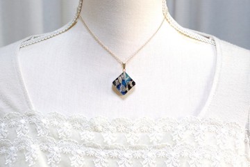 樹脂藝術 方形墜飾・閃耀夜空