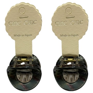 CHIC CHIC 日本造型抓夾 Set 2個 SY12877  簍空圓黑  1組