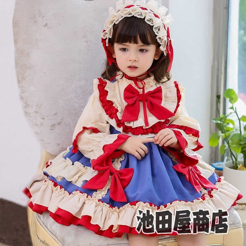 ワンピース 子供 ロリータ キッズ 長袖 メイド ロリータ服 洋服 秋冬 七五三 コスプレ コスチューム 子ども ドレス ゴスロリ lolita  森ガール リボン クリスマス 通販 LINEポイント最大0.5%GET | LINEショッピング