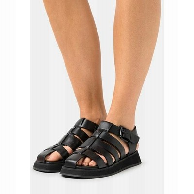 ジン サンダル レディース シューズ LEATHER - Platform sandals - black