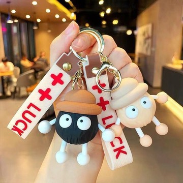 𝑳𝒖𝒄𝒌𝒚 𝒑𝒂𝒄𝒌✨卡通小煤球鑰匙扣可愛公仔吊飾包包情侶吊飾