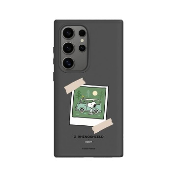 Galaxy S24 Ultra SolidSuit 黑 - 史努比 Snoopy - 拍立得-夏日野營趣